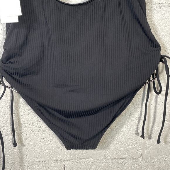 Salt + Cove Women's Ribbed Cinched-Tie 1 Piece Swimsuit, Large - Picture 9 of 13